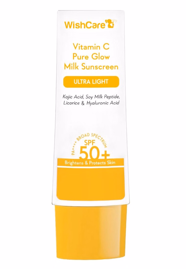 WishCare 2% Vitamin C Pure Glow Milk Sunscreen | SPF 50 PA++++ 50g 4 WishCare 2% Vitamin C Pure Glow Milk Sunscreen | SPF 50 PA++++ 50g - Image 4